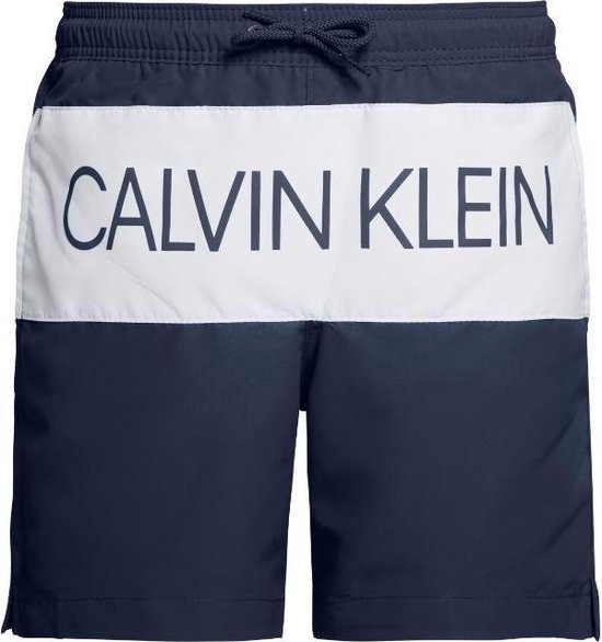 Calvin Klein jongens zwembroek met koord - donkerblauw/wit | bol.com