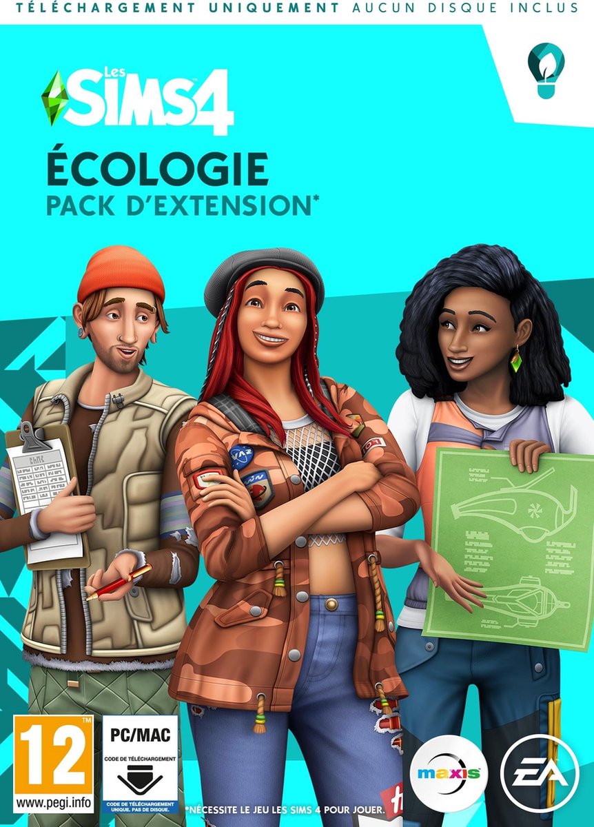 Sims 4 - Ecologisch leven - Extention Pack - PC (Franse uitgave) (code in box)