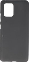 Bestcases Color Telefoonhoesje - Backcover Hoesje - Siliconen Case Back Cover voor Samsung Galaxy S10 Lite -  Zwart