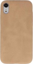 Bestcases Back Cover - Telefoonhoesje iPhone XR - Beige