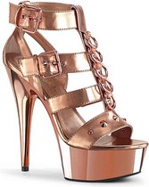 Pleaser Hoge hakken -38 Shoes- DELIGHT-658 US 8 Roze/Goudkleurig