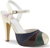 Pin Up Couture Sandaal met enkelband -40 Shoes- BETTIE-27 US 10 Creme