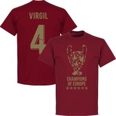 Liverpool Trophy Virgil 4 Champions of Europe 2019 T-Shirt - Rood - L