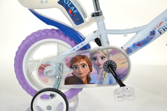 Vélo enfant Disney La reine des neiges 2 - fille - 12 po - bleu/mauve -  assemblé à 95%