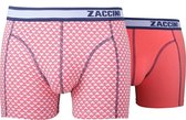 Zaccini - 2-Pack Boxershorts - Trendy Design - Uni - Koraal