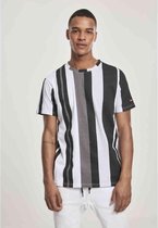 Urban Classics Heren Tshirt -L- Vertical Block AOP Zwart