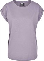 Urban Classics - Extended Shoulder Dames T-shirt - 5XL - Paars