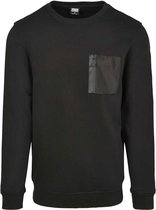 Urban Classics Crewneck sweater/trui -S- Military Zwart