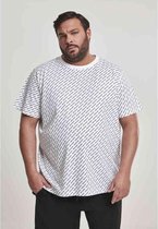 Urban Classics Heren Tshirt -S- Allover Logo Wit