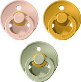 BIBS Fopspeen - Maat 2 (6-18 maanden) - 3 stuks - Blush, Oker Geel en Sage