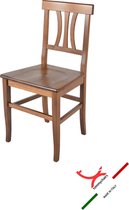 Tommychairs Artemisia - Eetkamerstoel - 1 Stuk - Licht Walnoot - Hout