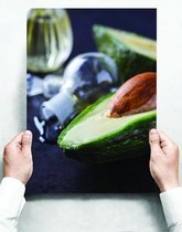 Wandbord: Avocado en avocado-olie in modern shot - 30 x 42 cm