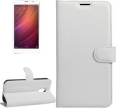 Voor Xiaomi Redmi Note 4 Litchi Texture Horizontal Flip Leather Case met houder & kaartsleuven & portemonnee (wit)