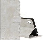 Retro Crazy Horse Texture Horizontale Flip Leather Case voor Huawei Honor 8S, met houder & kaartsleuven & fotolijst (wit)