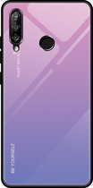 Voor Huawei Enjoy 9s / Honor 10i / Honor 20i / P Smart + 2019 Gradient Color Glass Case (lichtpaars)