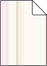Proefstaal ESTAhome behangpapier strepen zacht roze - 115720 - 26,5 x 21 cm