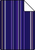 Proefstaal ESTAhome behang strepen paars en bruin - 136804 - 26,5 x 21 cm