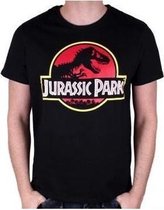 Jurassic Park - Classic Logo Black T-Shirt - XXL