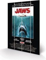 Poster - Jaws Houten One Sheet - 59 X 40 Cm - Multicolor