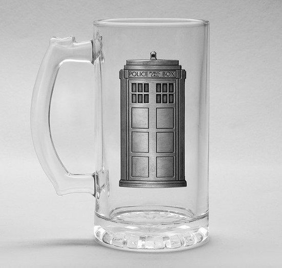 Doctor Who Tardis Beer Glass 500ml