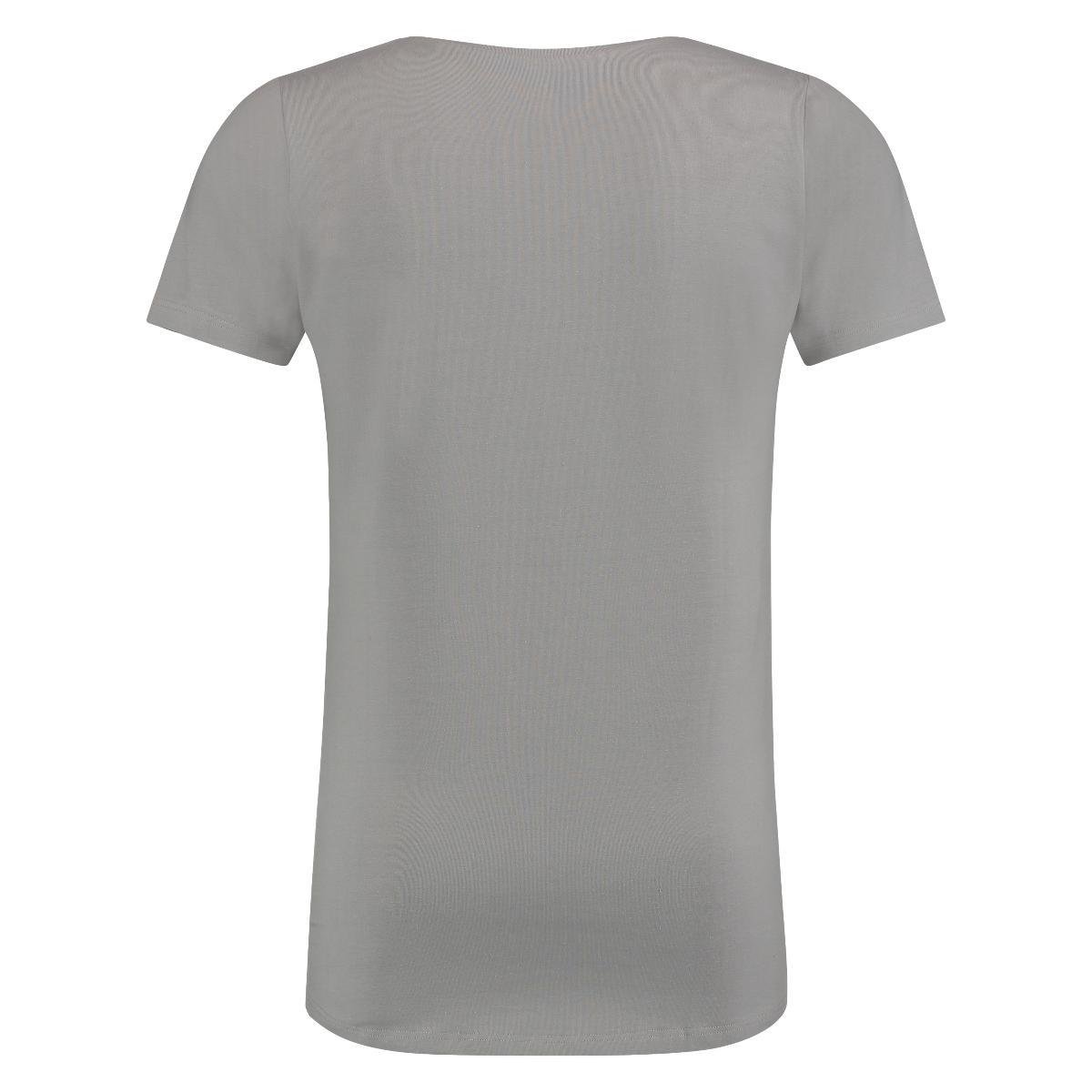 T-shirt Diepe V Hals Stretch Grijs 6-pack -XXL