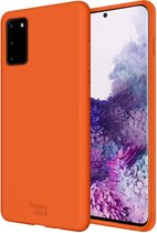 HappyCase Samsung Galaxy S20 Hoesje Siliconen Back Cover Oranje