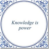 Tegeltje met hangertje - Knowledge is power