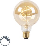 LUEDD E27 dimbare LED spiraal filament lamp G95 goldline 200lm 2100K