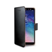 Celly - Samsung Galaxy A6 Plus - (2018) Wally Bookcase Black - Openklap Hoesje Samsung Galaxy A6 Plus - Samsung Case Black