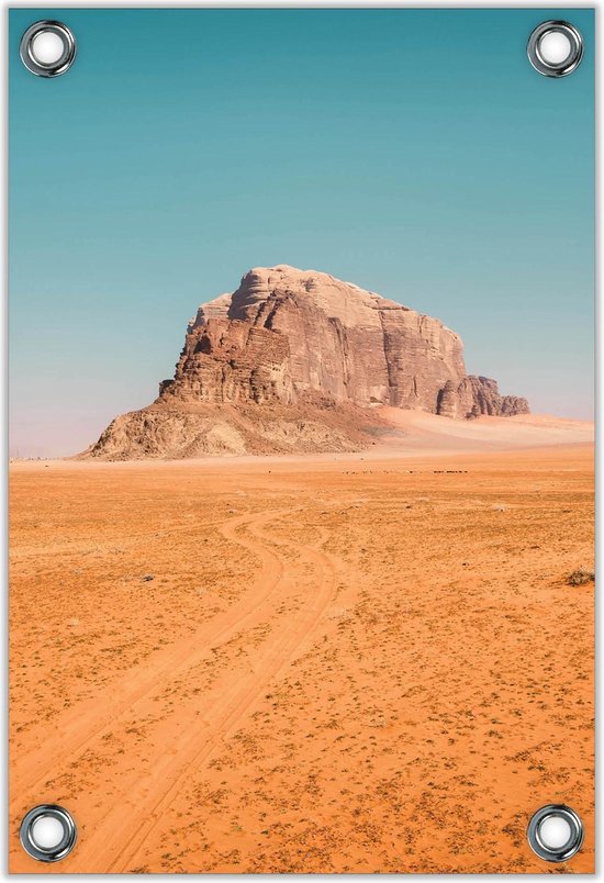 Tuinposter –Beschermd Gebied Wadi Rum - Jordanië– 30x40  Foto op Tuinposter (wanddecoratie voor buiten en binnen)