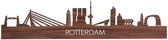 Skyline Rotterdam Palissander hout - 80 cm - Woondecoratie design - Wanddecoratie - WoodWideCities
