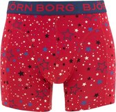 Bjorn Borg - Hommes - Lot de 2 boxers Sammy Graphic Star - Rouge - S