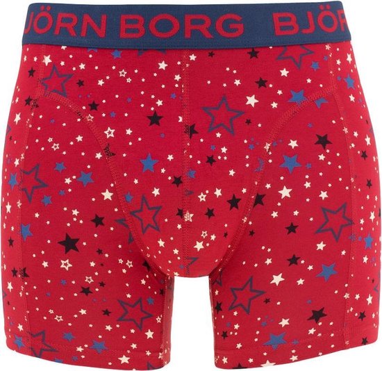 India Gymnastiek blozen Bjorn Borg - Heren - 2-Pack Sammy Graphic Star Boxers - Rood - S | bol.com