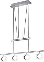 LED Hanglamp - Trion Corly - 12W - Warm Wit 3000K - Rechthoek - Glans Chroom - Aluminium - BES LED