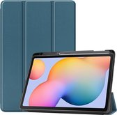 Tri-Fold Book Case met Wake/Sleep - Geschikt voor Samsung Galaxy Tab S6 Lite Hoesje - Groen