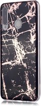 Huawei P30 Lite Hoesje - Marble Design - Black Gold