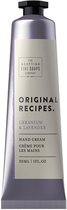Scottish Fine Soaps Original Recipes Geranium & Lavender Hand Cream Creme 30ml