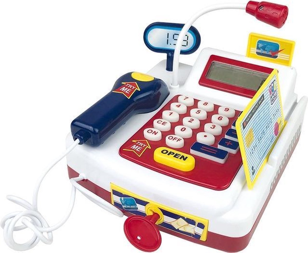 Laboratorium Verniel toonhoogte Speelgoed kassa met rekenmachine 9 x 9 x 7 cm voor kinderen - Met licht en  geluid -... | bol.com
