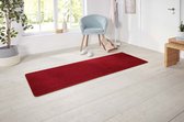 Moderne effen loper Nasty - rood 80x200 cm