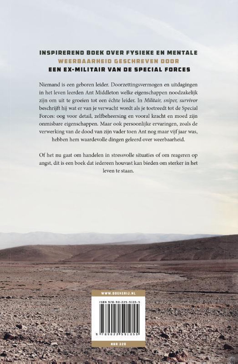 Militair, sniper, survivor - back cover