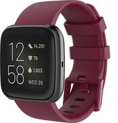 Shop4 - Fitbit Versa Lite Bandje - Large Siliconen Rood