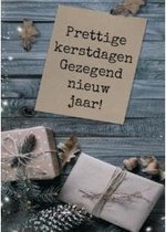 Kerstkaart - A6 - 10x15cm - Met envelop - Prettige kerstdagen - Pakjes - Kerst en Nieuwjaar - Christelijke kaart - Majestic Ally - 6 stuks