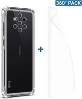 IMAK Nokia 9 PureView Hoesje TPU met Screenprotector Transparant