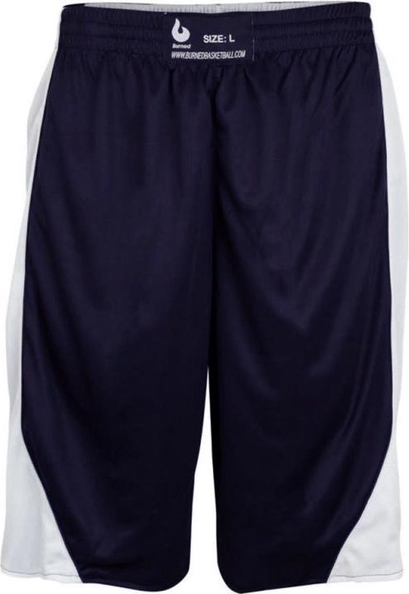 Burned Dubbelzijdig Short Donkerblauw Wit Kledingmaat : S