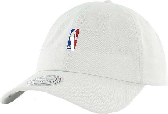 & Ness NBA Logo Cap - Sportcap - Pet Basketbal - Wit | bol.com