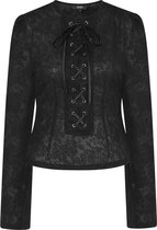 Banned Blouse -S- Widow Kant Zwart