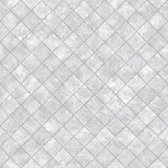 Hexagone ruit grijs/glitter modern (vliesbehang, grijs)