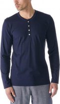 Mey Shirt Homewear Lange Mouw Heren 61564 - Blauw - S