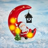 Kerstman met led maan