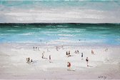 Huile sur toile - Plage - 80 cm de haut